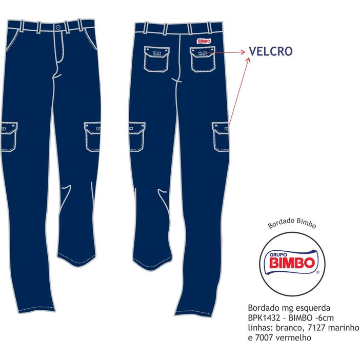 Calça C/ Bolsos Laterais Masc Segurança Patrimonial Bimbo 