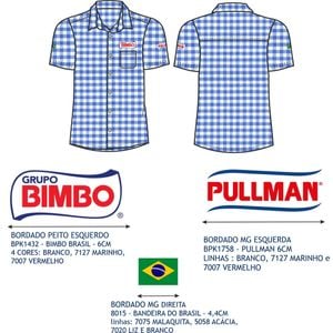 Camisa Social Masc Mc Xadrez Vendedor Pullman Bimbo
