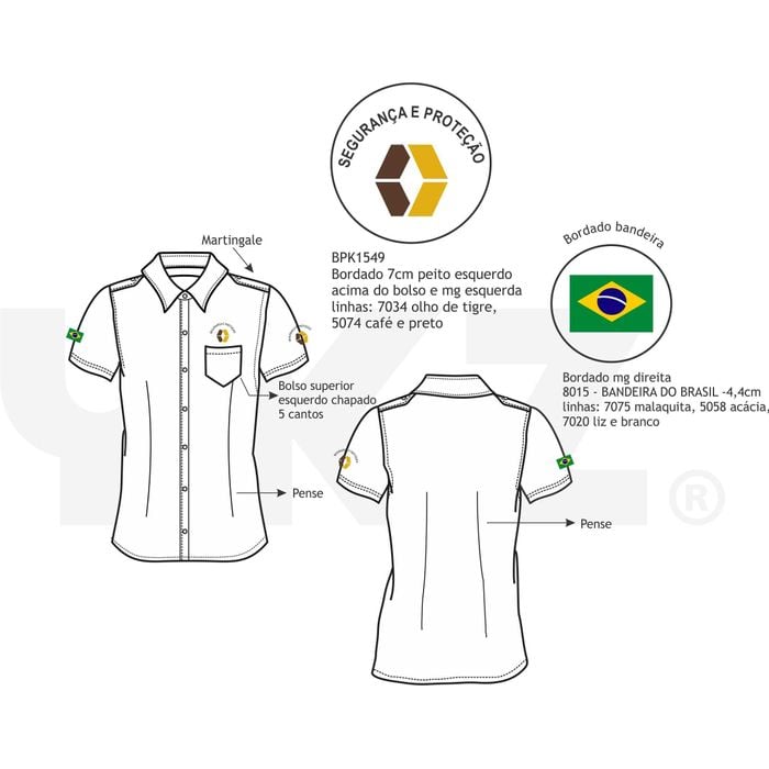 Camisa Social Fem Mc Segurança Patrimonial Bimbo 