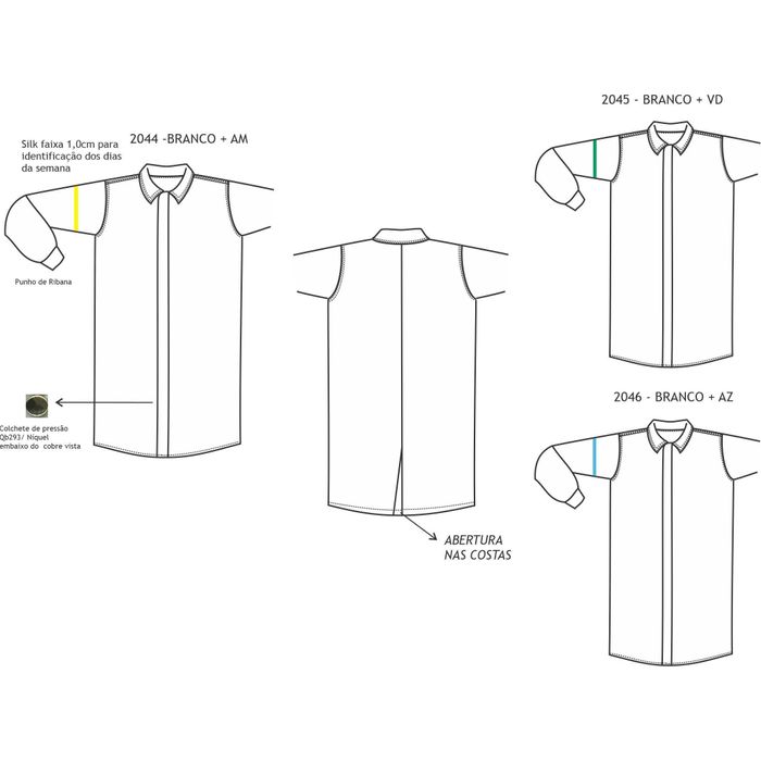 Jaleco Unissex Ml C/ Punho  S/ Logo E Silk Nas Mgs