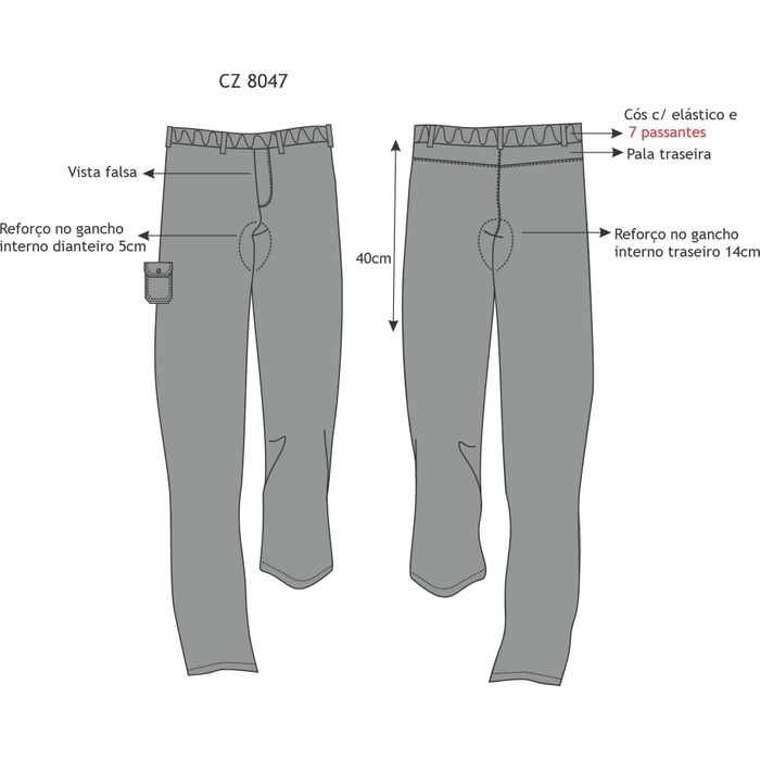 Calça Masc Limpeza Bimbo 