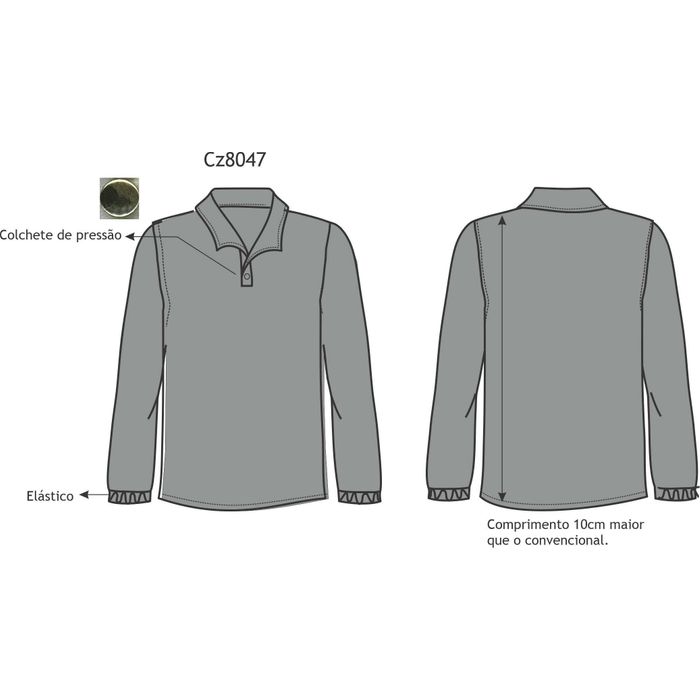 Camisa Gola Italiana  Masc Ml Limpeza Bim Bo