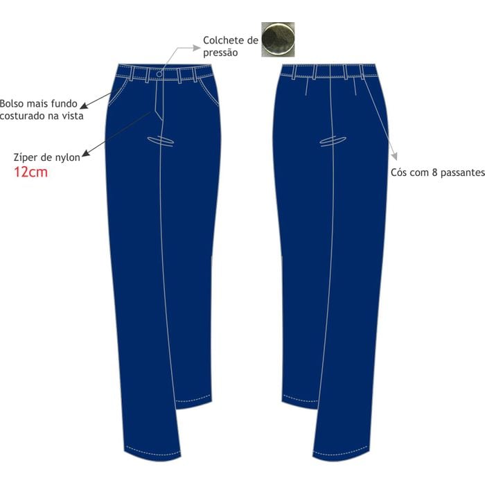 Calça Social Fem Adm Produção Bimbo