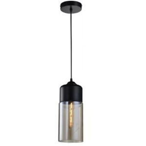 Luminaria Pendente Elia  Para 1 Lampada E27 - Hv - Bivolt Metal E Vidro