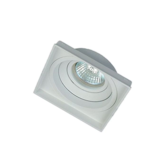 Spot Recuado Embutir No Frame Simples Orientavel Para 1 Lampada Dicroica Mr16 - Il - Bivolt Aluminio
