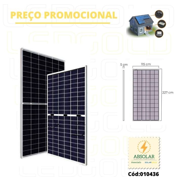 Modulo Fotovoltaico Bifacial - Monocristalino 540w  1500v  Ms-mgz