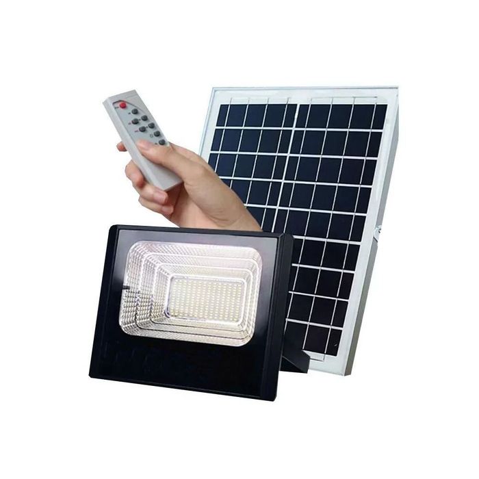 Refletor Led Com Placa Solar C Controle  300w Sx      