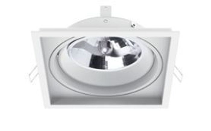 Spot Recuado Emb Micro Borda Qd P/ 1 Lampada Ar111  Il     Aluminio Injetado