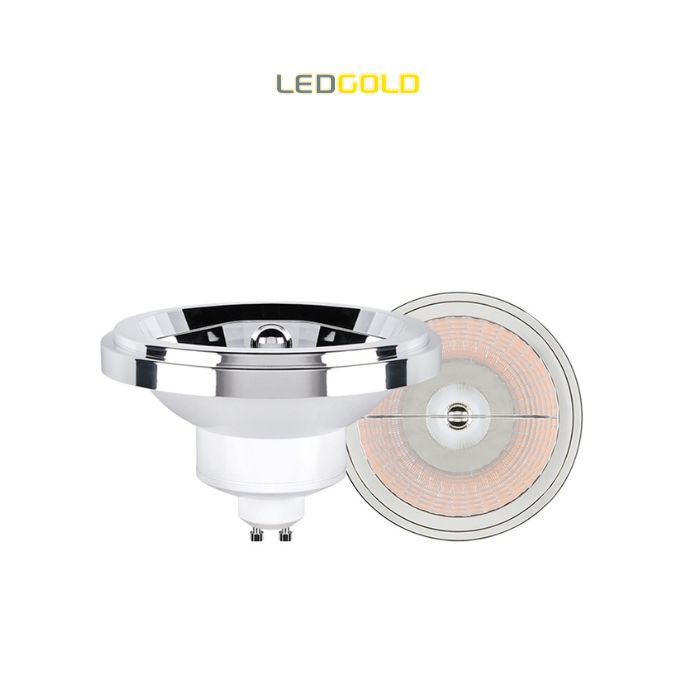 Lampada Led Ar111 Facho 24º 12w Av Gu10 Bivolt Policarbonato E Aluminio 