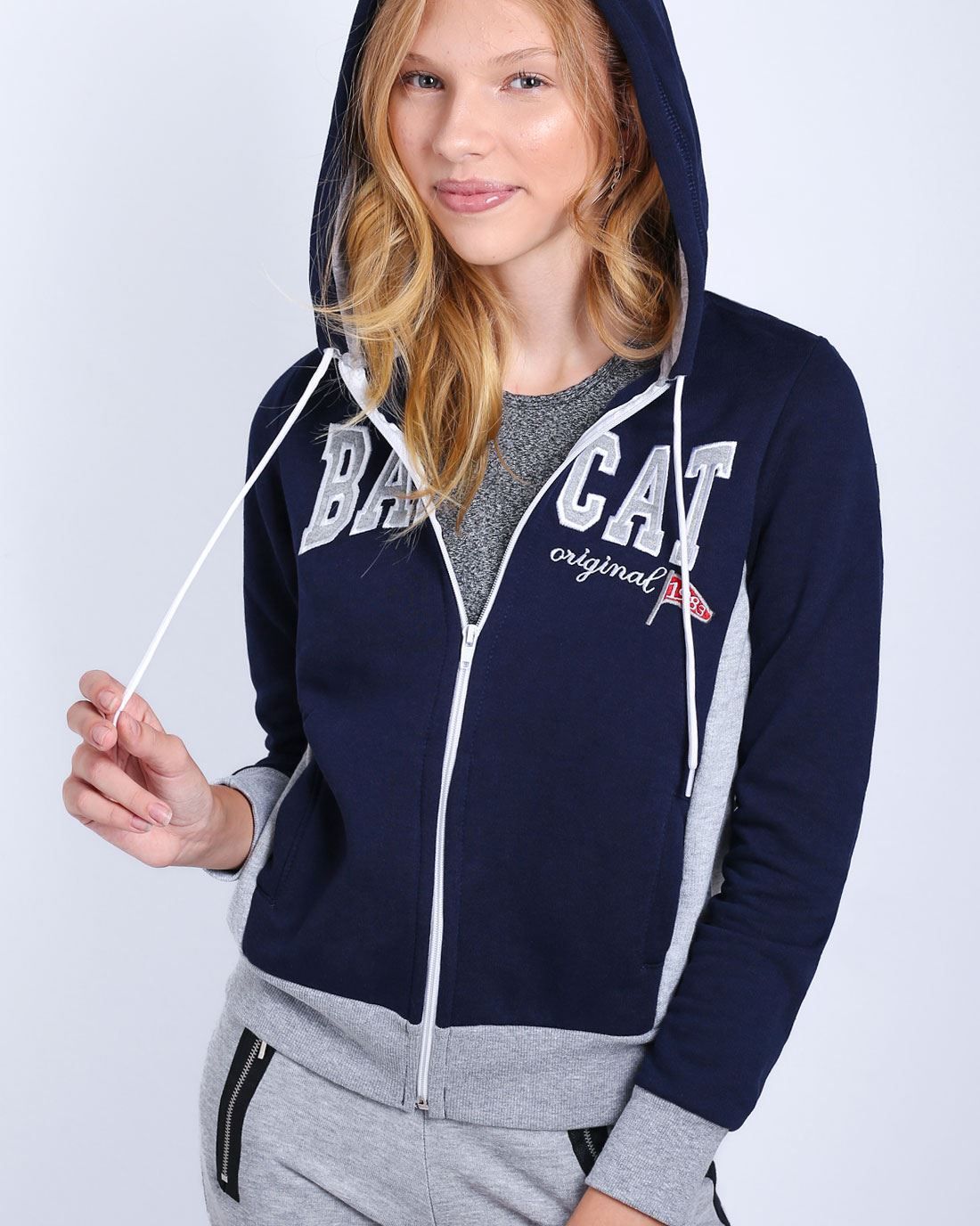 superdry track & field zip moletom com capuz