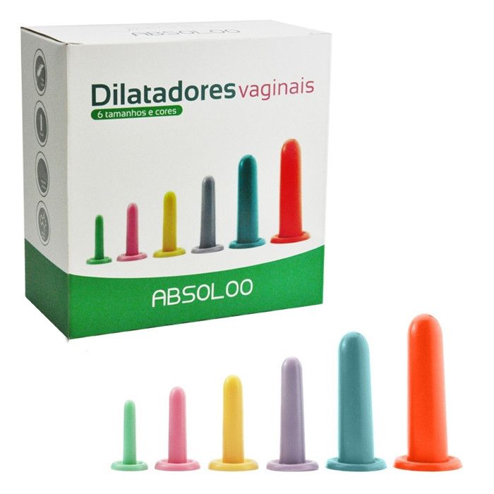 Kit Com 6 Plugs Dilatador Vaginal ou Anal Absoloo