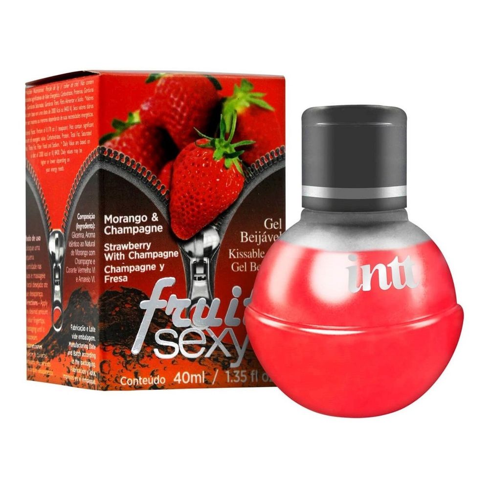 FRUIT SEXY GEL COMESTÍVEL MORANGO COM CHAMPANHE ML INTT