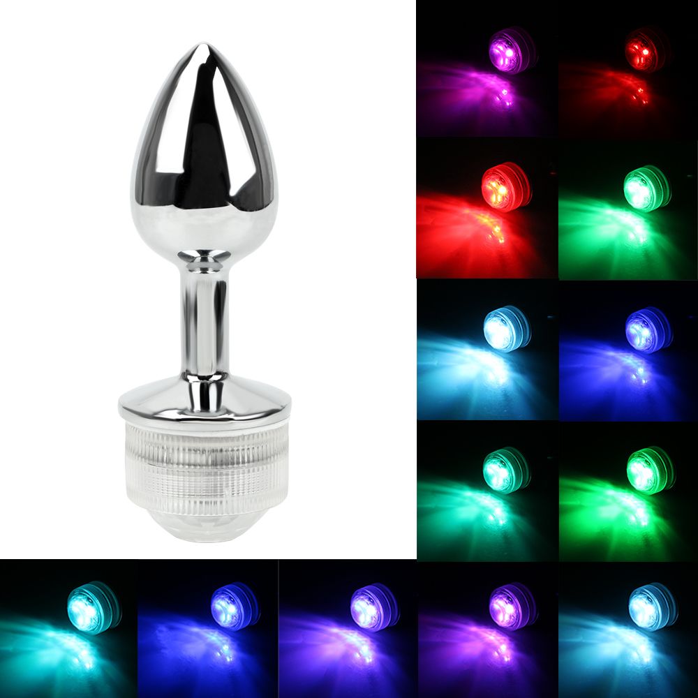 Plug Anal Em Metal Com Luz De Led E Controle Remoto Vibetoys 6744