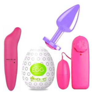 Kit Sexy Meu Casal com Vibradores, Masturbador Egg e Plug Anal
