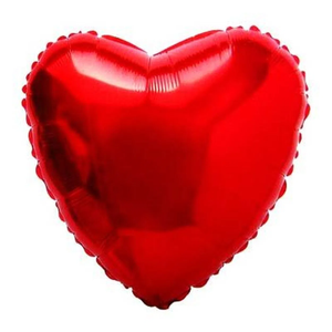 Balão metalizado coração vermelho 45cm