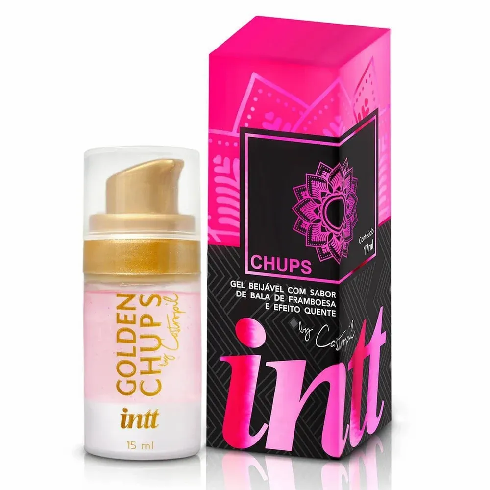 Golden Chups Gel Beijável Sabor Framboesa By Castropil 17Ml Intt