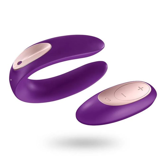 Satisfyer Double Plus Remote Vibrador Formato U Para Casal Com 10 Modos De Vibração Intt