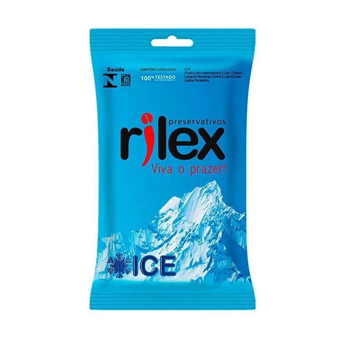 Preservativo Lubrificado Ice Com 03 Unidades Rilex