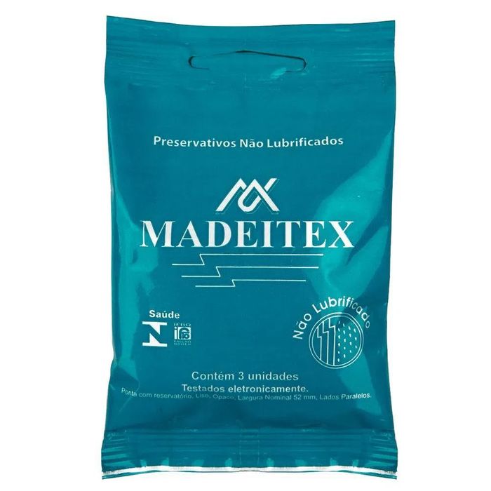 Preservativo Madeitex Não Lubrificado Com 03 Unidades Rilex