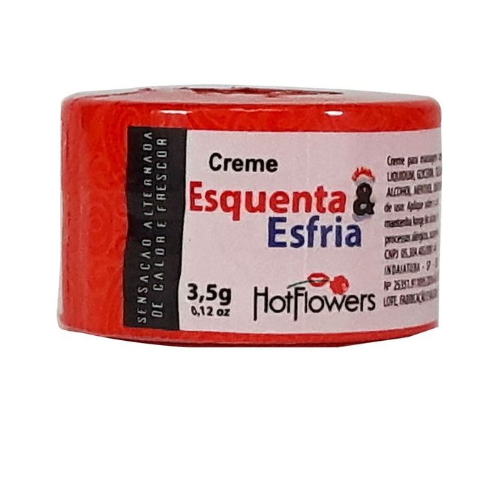 Esquenta Esfria Creme 3,5gr Excitante Unissex Hot Flowers