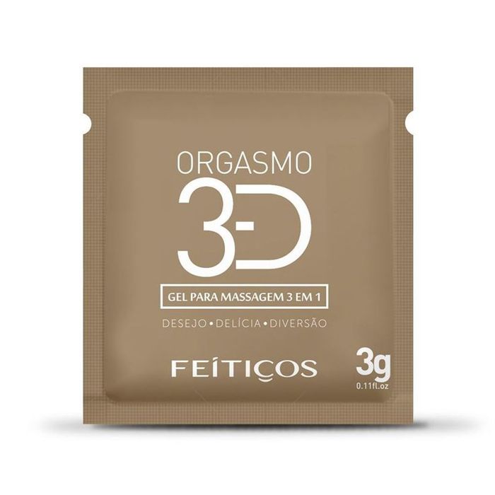 Orgasmo 3d Saches Gel Excitante 3 Em 1 3g Feitiços Aromáticos