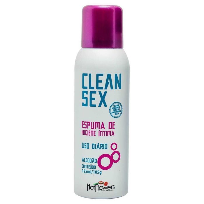 Clean Sex Espuma Para Higiene íntima De Algodão 125ml Hot Flowers