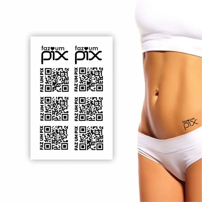 Cartela De Tatuagem Temporária Com Frase Fax Um Pix