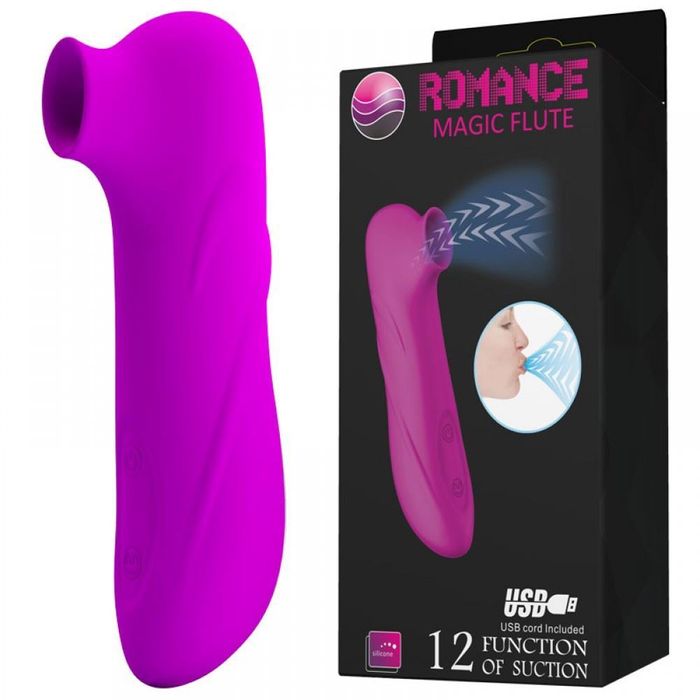 Vibrador Feminino Com 12 Modos De Sucção Romance Magic Flute Ld Import