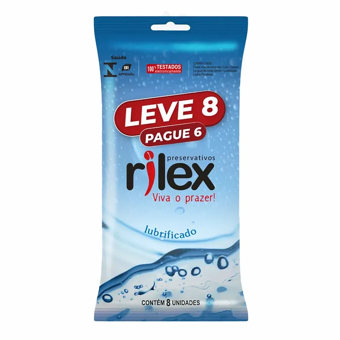 Preservativo Lubrificado Leve 8 Pague 6 Rilex