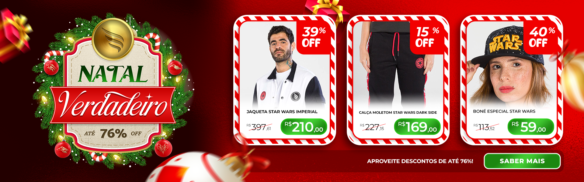 Natal Verdeiro - Descontos em WEAR com até 67%OFF