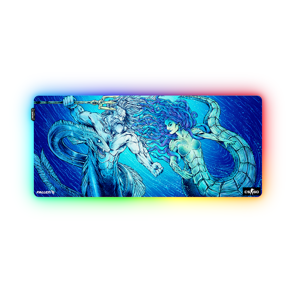 Mousepad Gamer Fallen Cs:go Medusa Rgb - Speed+ Estendido