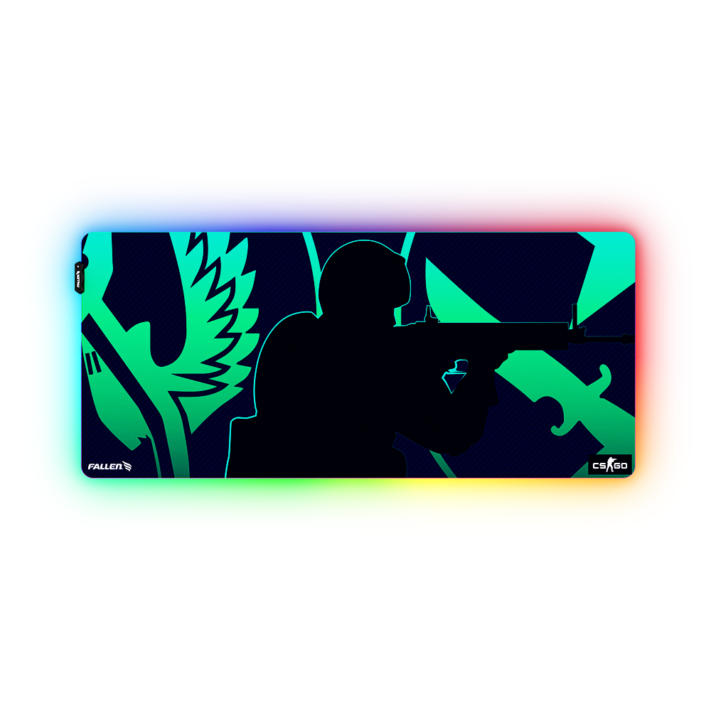 Mousepad Gamer Fallen Cs:go Ct/tr Rgb - Speed+ Estendido