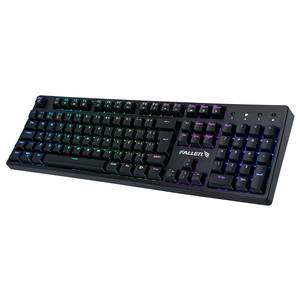 Teclado Gamer Mecânico Fallen Pantera Preto Switch Azul Com Fio