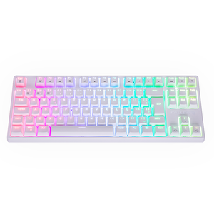 Teclado Gamer Fallen Pantera Pro Branco Tkl Switch Prata Pro 1.0 (Switch Red Melhorado)