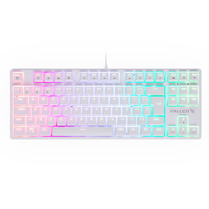 Teclado Gamer Fallen Pantera Pro Branco Tkl Switch Prata Pro 1.0 (Switch Red Melhorado)