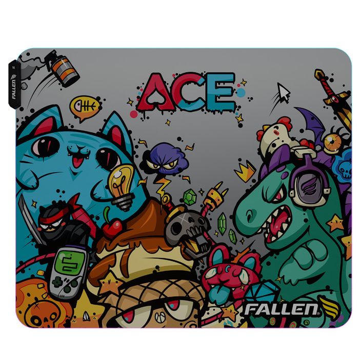 Mousepad Gamer Fallen Ace Rgb - Speed++ Médio