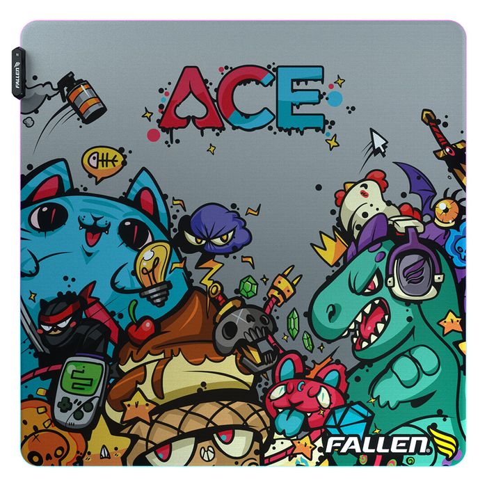 Mousepad Gamer Fallen Ace Rgb Speed++ Grande