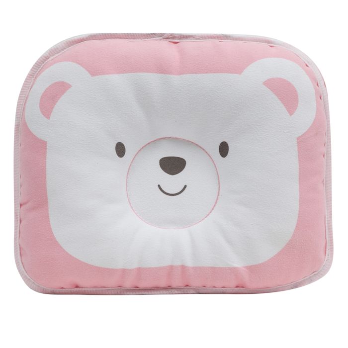 Travesseiro Para Bebe Urso Rosa - Buba 