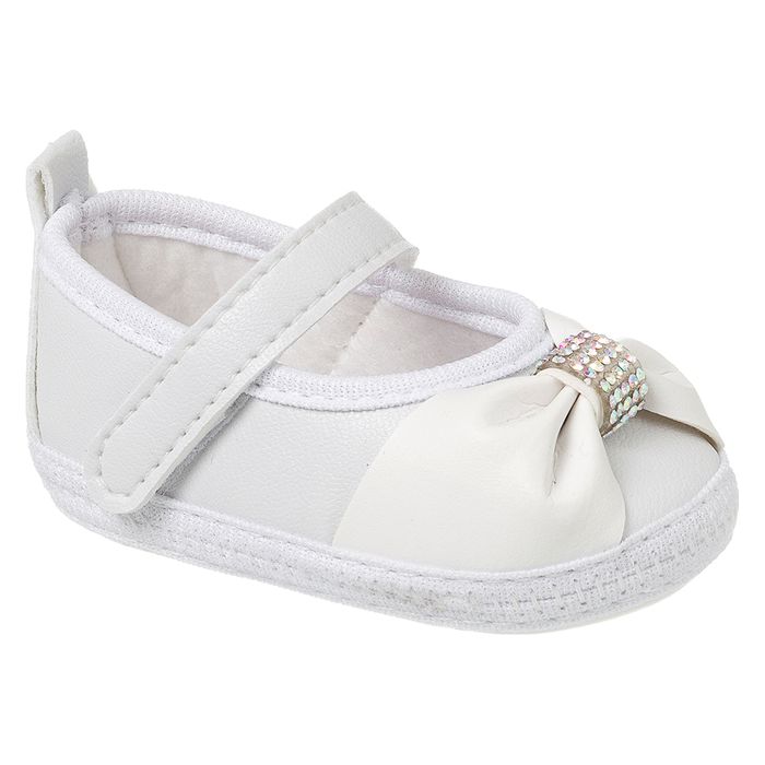 Sapatilha Para Bebê Feminina Branca 13 Ao 18 - Baby Shoes