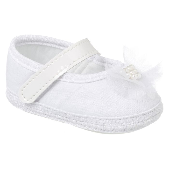 Sapatilha Para Bebê Feminina Branca 13 Ao 18 - Baby Shoes 
