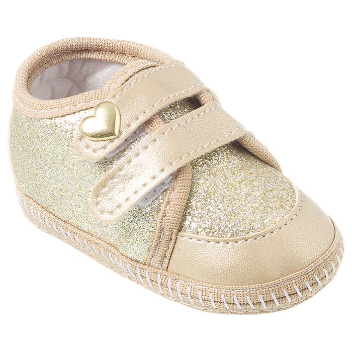 Tênis Para Bebê Feminino Dourado - Baby Shoes