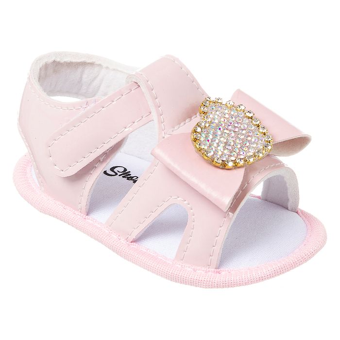 Sandália Para Bebê Feminina Rosa 13 Ao 18 - Baby Shoes