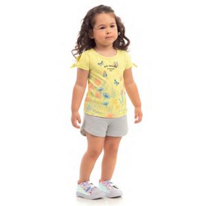 Conjunto Infantil Feminino Camiseta E Shorts - Dila 