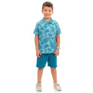Conjunto Infantil Masculino Camisa Polo E Bermuda - Dila 