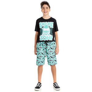 Conjunto Infantil Masculino Camiseta E Bermuda - Duzizo 