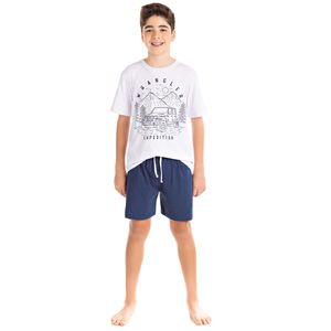 Pijama Infantil Masculino 12 Ao 16 Brilha No Escuro - Duzizo 
