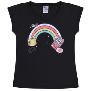 Camiseta Infantil Feminina Estampada - Pulla Bulla 