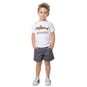 Conjunto Infantil Masculino Camiseta E Bermuda - Vrasalon 