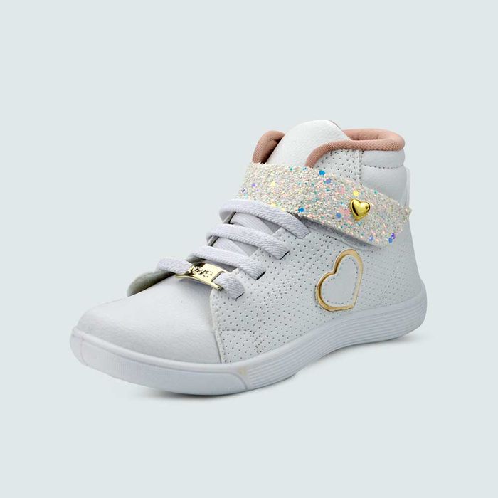 Bota Casual Infantil Pin Pin Coração 4248BB
