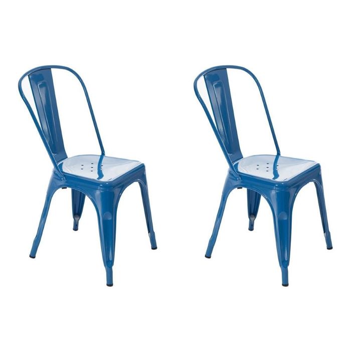 Kit 2 Cadeiras Tolix Azul